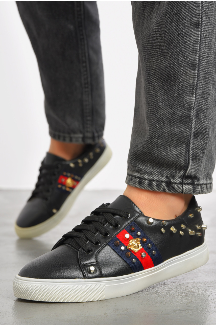 Кроссовки женские черного цвета на шнуровке 1849950 192742 Кроссовки женские черного цвета на шнуровке 1849950 192742