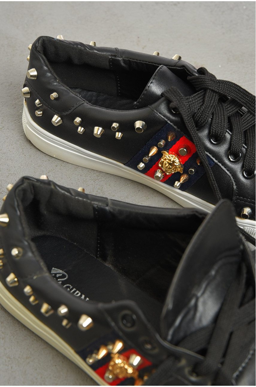 Кроссовки женские черного цвета на шнуровке 1849950 192742 Кроссовки женские черного цвета на шнуровке 1849950 192742