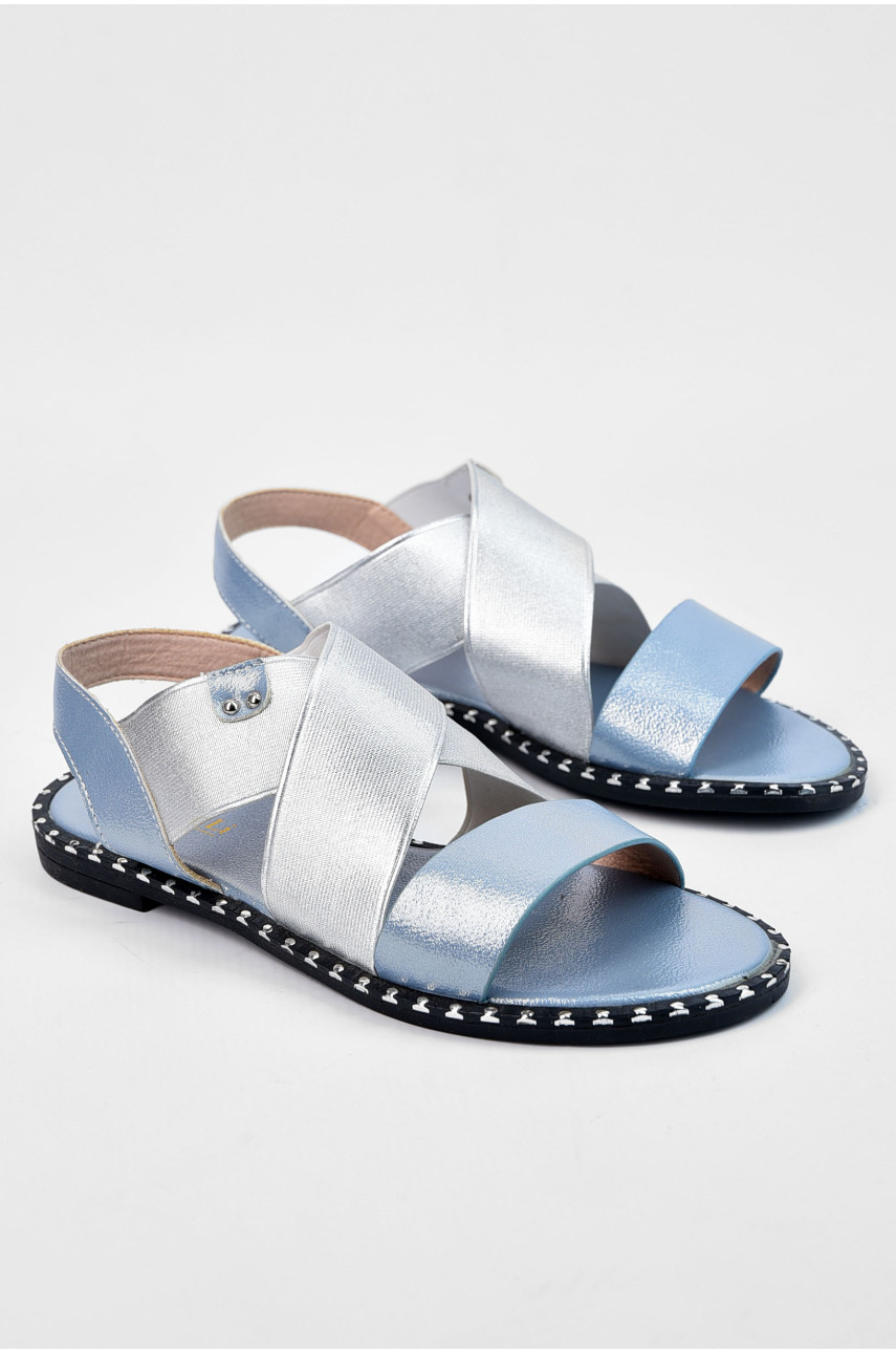 Босоножки женские голубо-серебристого цвета 1960520 192760 Босоножки женские голубо-серебристого цвета 1960520 192760
