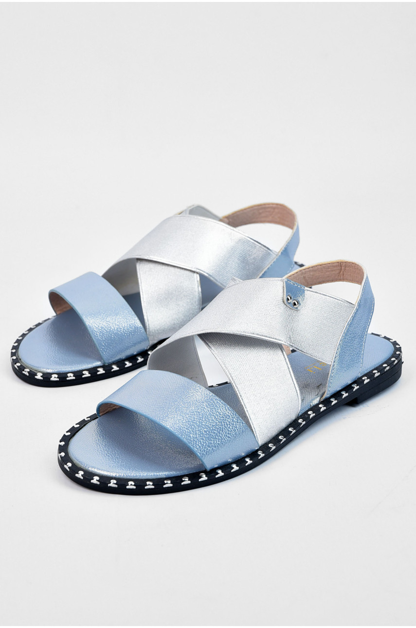 Босоножки женские голубо-серебристого цвета 1960520 192760 Босоножки женские голубо-серебристого цвета 1960520 192760