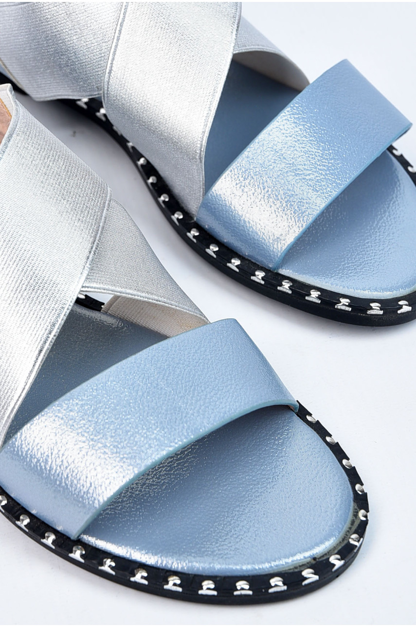 Босоножки женские голубо-серебристого цвета 1960520 192760 Босоножки женские голубо-серебристого цвета 1960520 192760