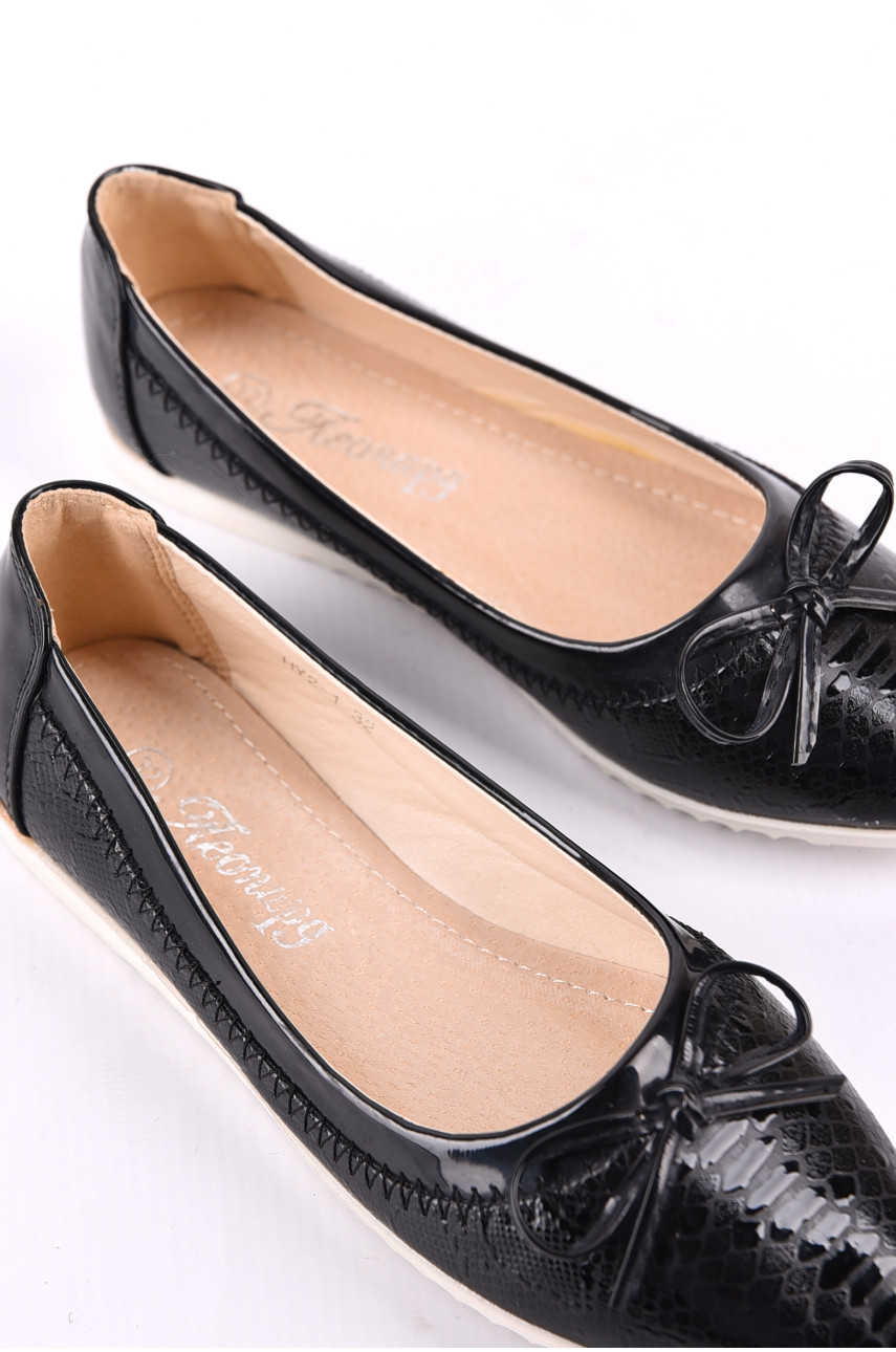 Балетки для девочки черного цвета 1962918 192789