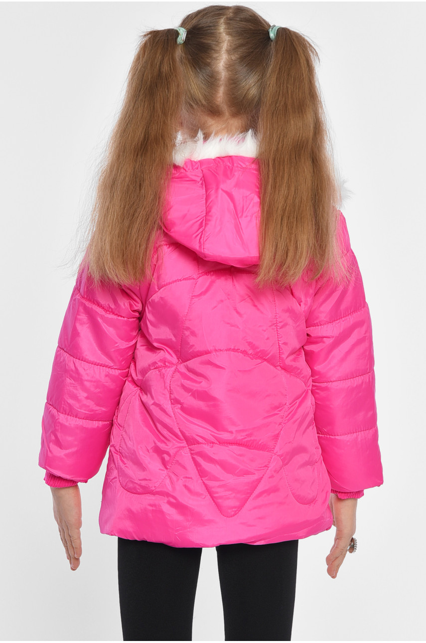 Куртка дитяча для дівчинки демісезонна малинового кольору 192830