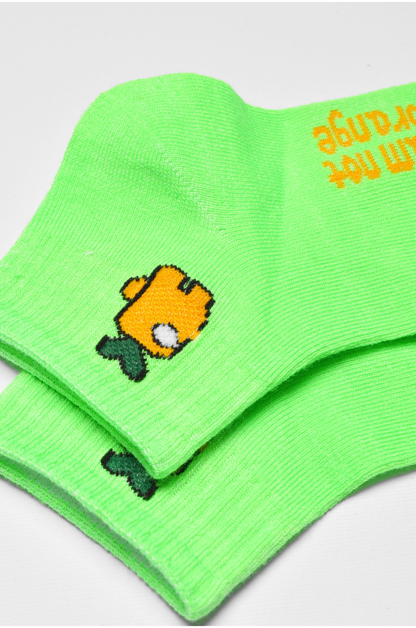 Носки детские демисезонные салатового цвета с рисунком 3178-1 192835