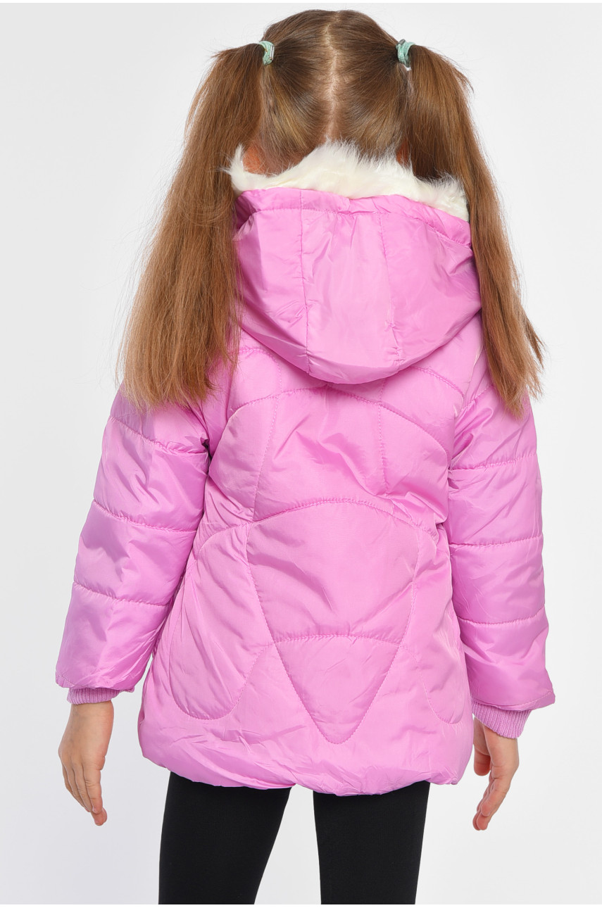 Куртка детская для девочки демисезонная сиреневого цвета 192840 Куртка детская для девочки демисезонная сиреневого цвета 192840