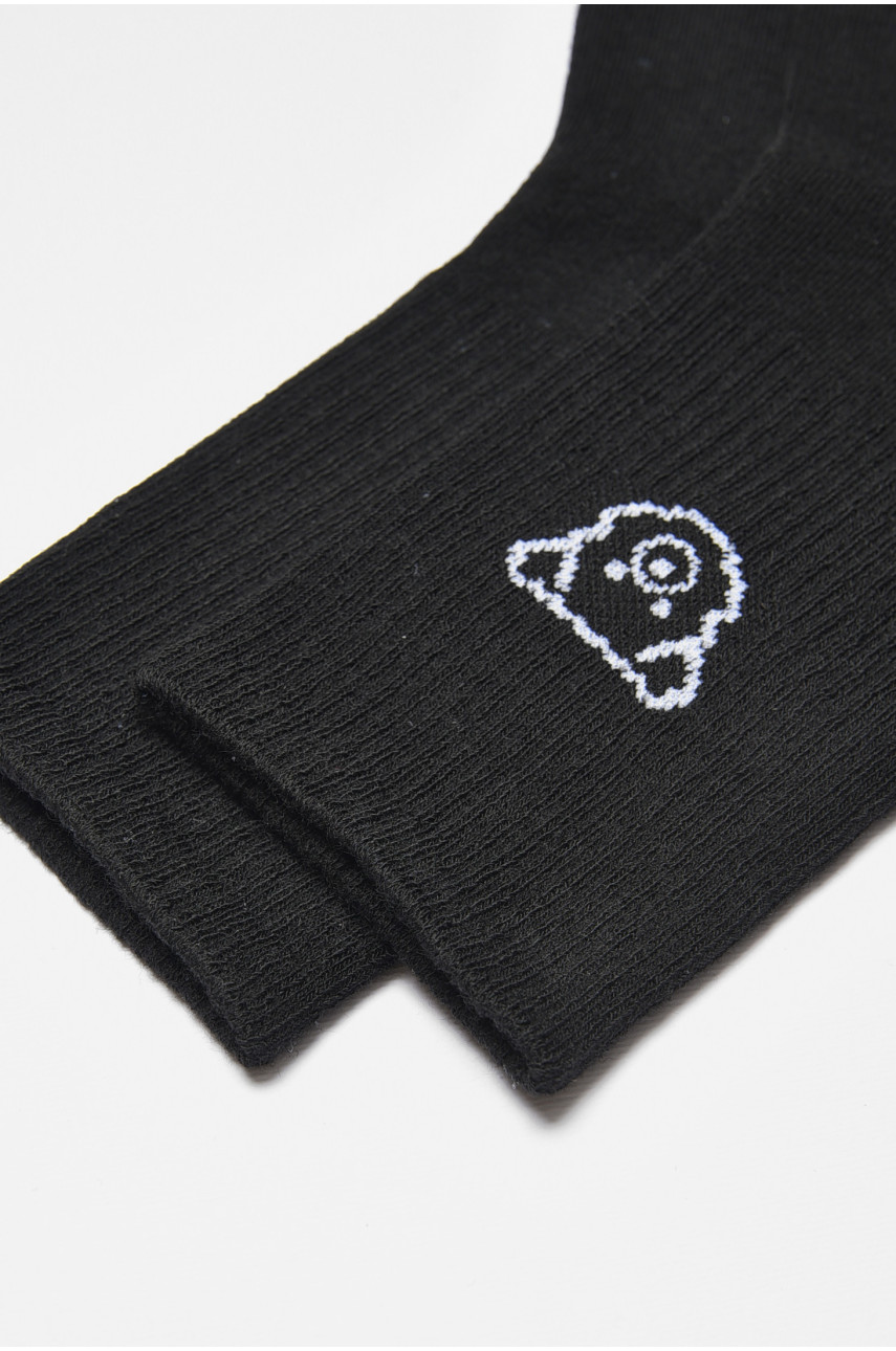 Носки детские демисезонные черного цвета с рисунком 3190 192843