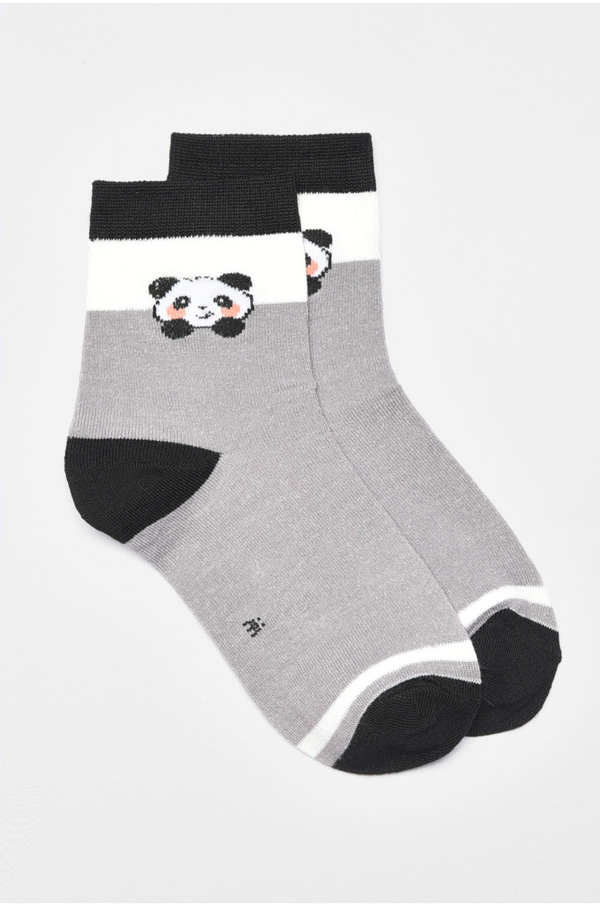 Носки детские демисезонные сиреневого цвета с рисунком 3167 192847