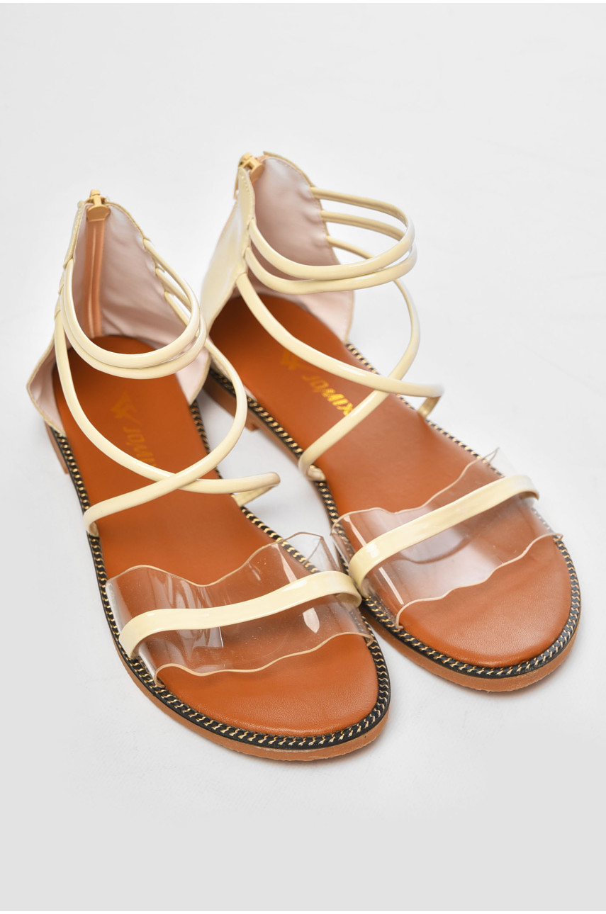 Босоніжки жіночі молочного кольору 1961782 192859