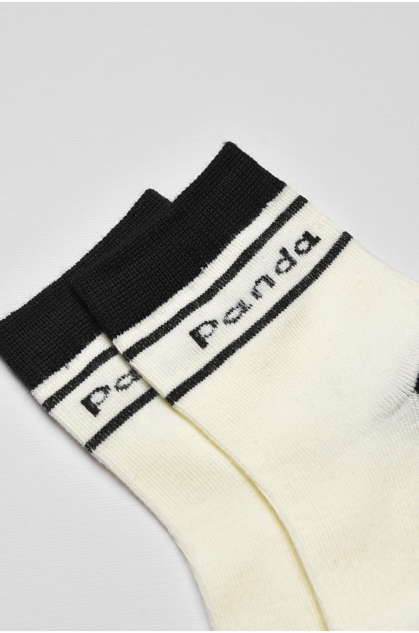 Шкарпетки дитячі демісезонні молочного кольору з малюнком 3167 192862 Шкарпетки дитячі демісезонні молочного кольору з малюнком 3167 192862