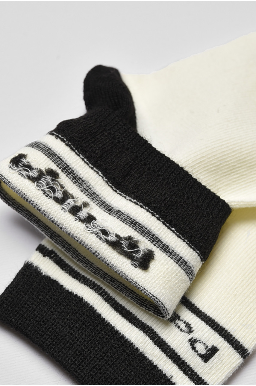 Шкарпетки дитячі демісезонні молочного кольору з малюнком 3167 192862 Шкарпетки дитячі демісезонні молочного кольору з малюнком 3167 192862