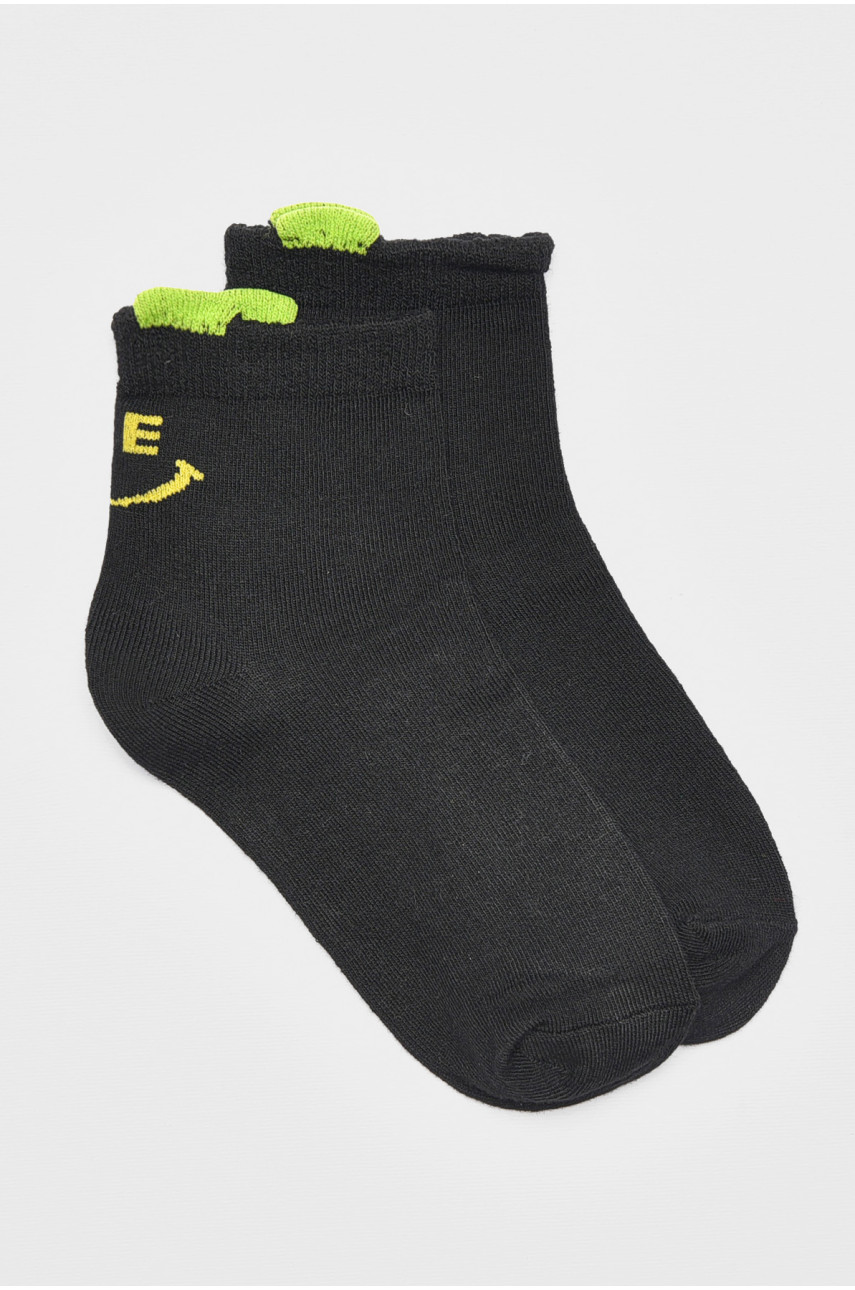 Шкарпетки дитячі демісезонні чорного кольору з малюнком 3186 192864 Шкарпетки дитячі демісезонні чорного кольору з малюнком 3186 192864