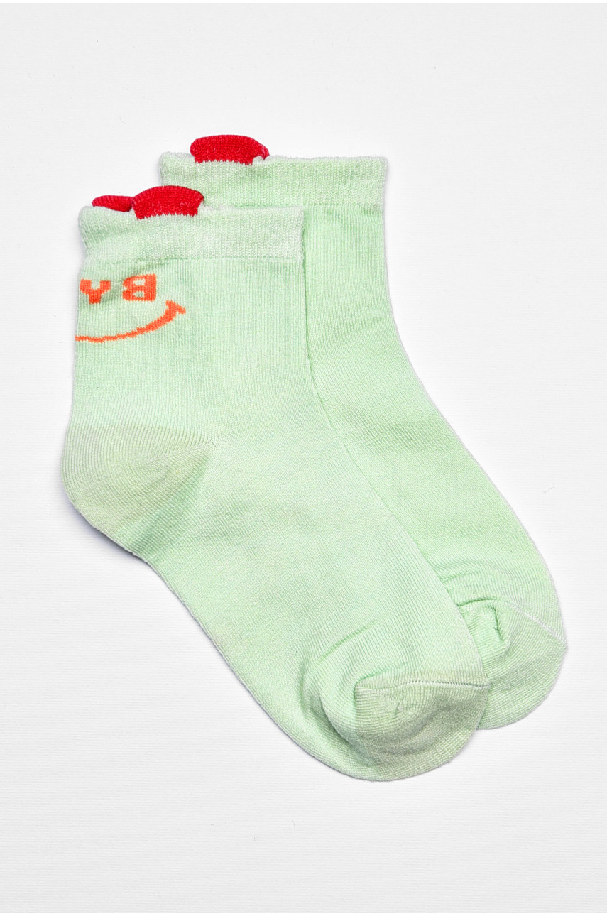 Носки детские демисезонные мятного цвета с рисунком 3186 192869