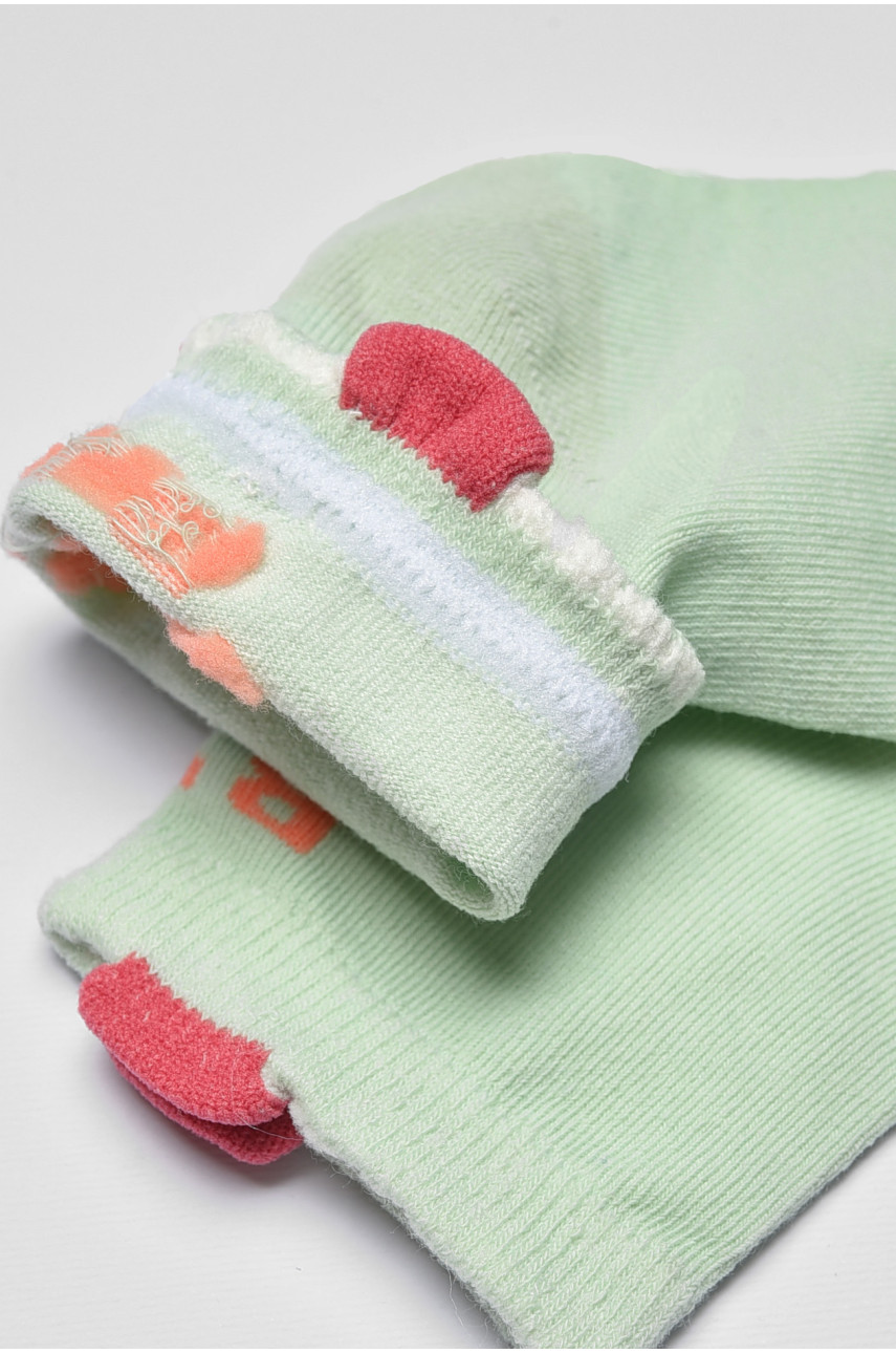 Носки детские демисезонные мятного цвета с рисунком 3186 192869