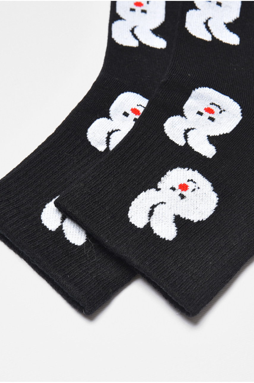 Носки детские демисезонные черного цвета с рисунком 378-3 192880