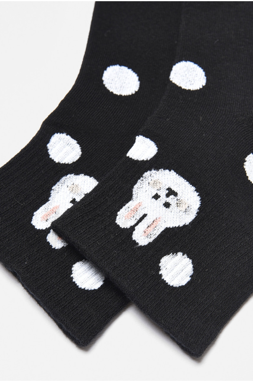 Носки детские демисезонные черного цвета с рисунком 378-3 192883