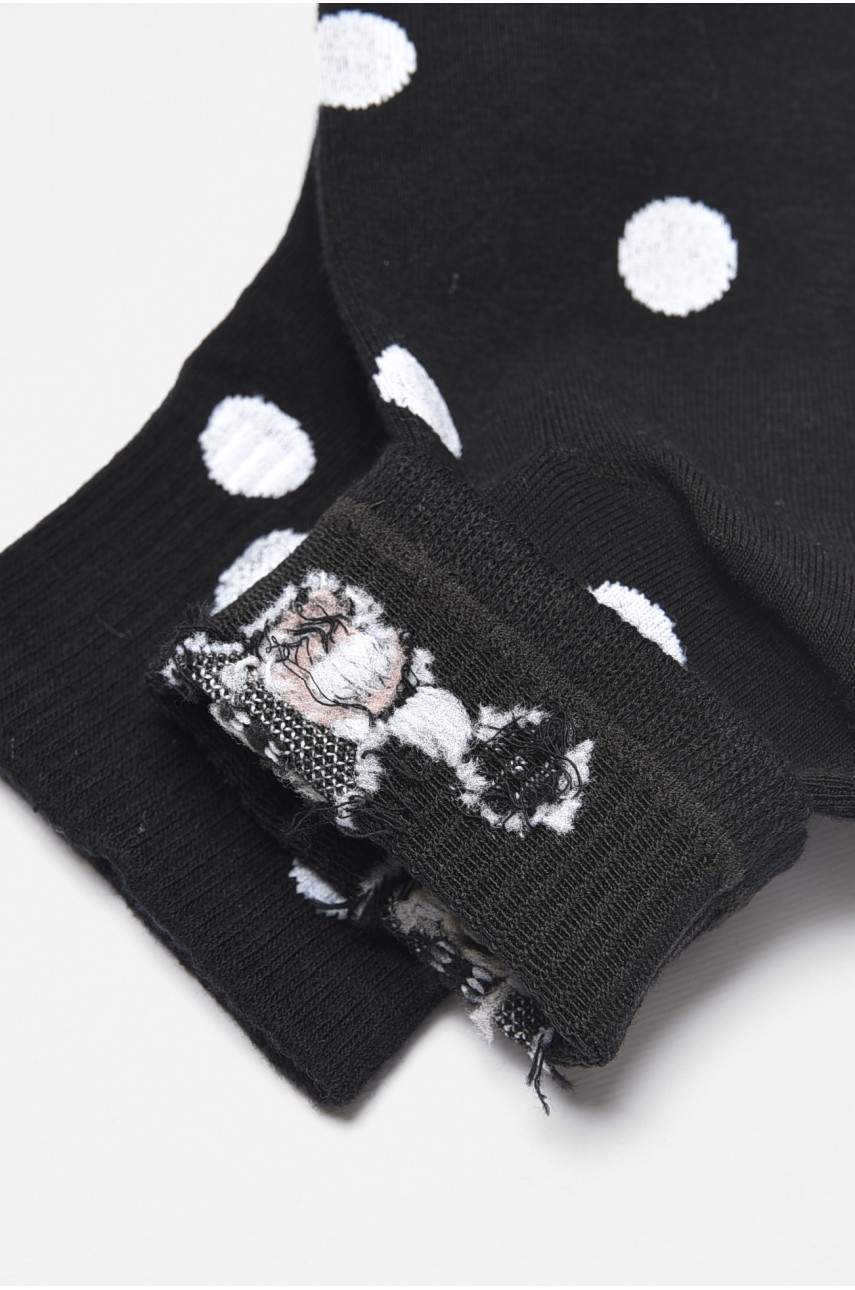 Носки детские демисезонные черного цвета с рисунком 378-3 192883