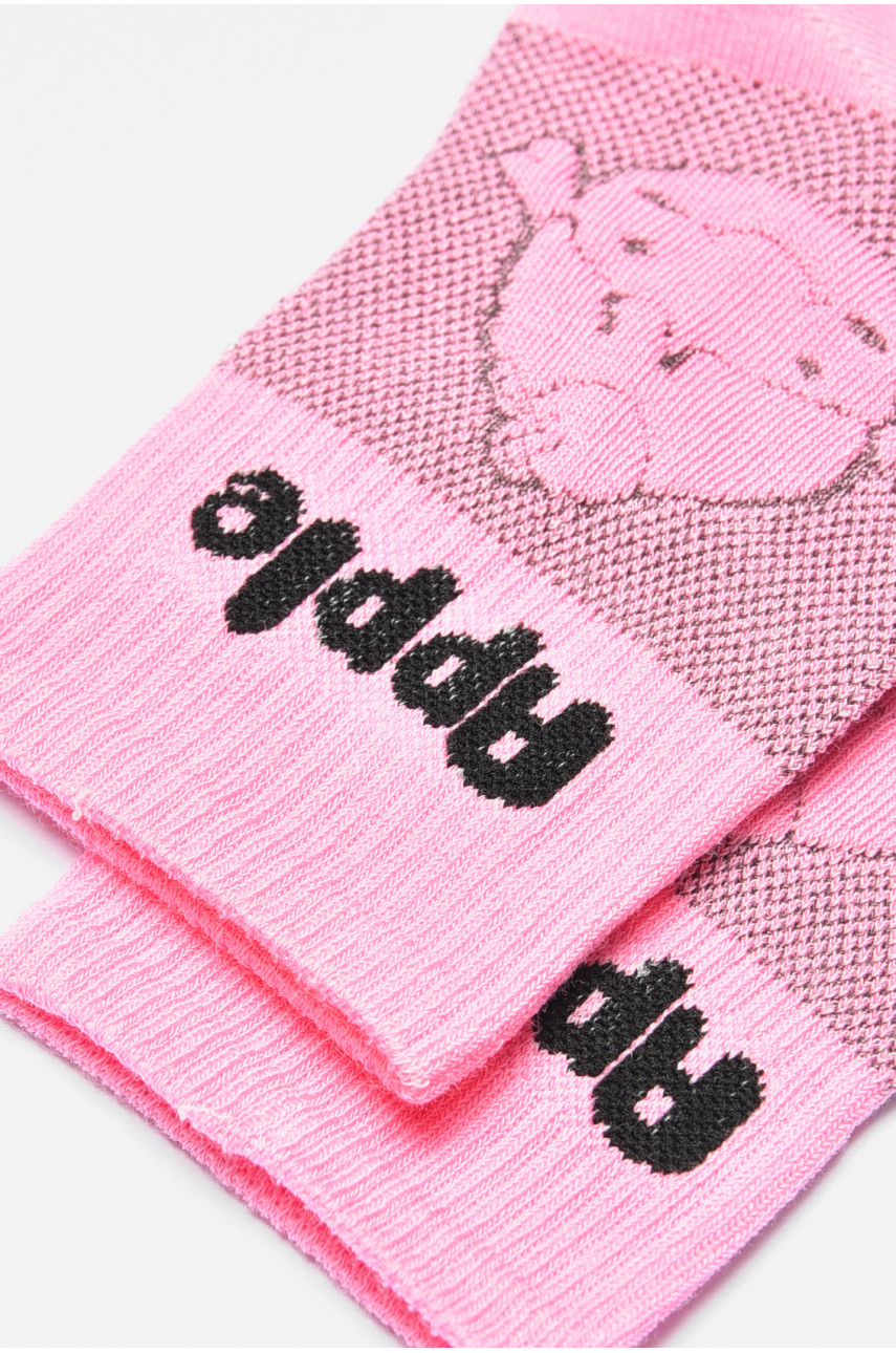 Носки детские демисезонные розового цвета с рисунком 078 192885