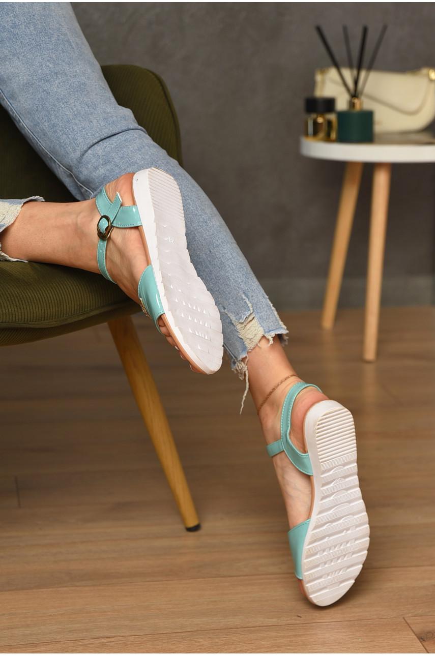 Босоножки женские голубого цвета 1809549 192886