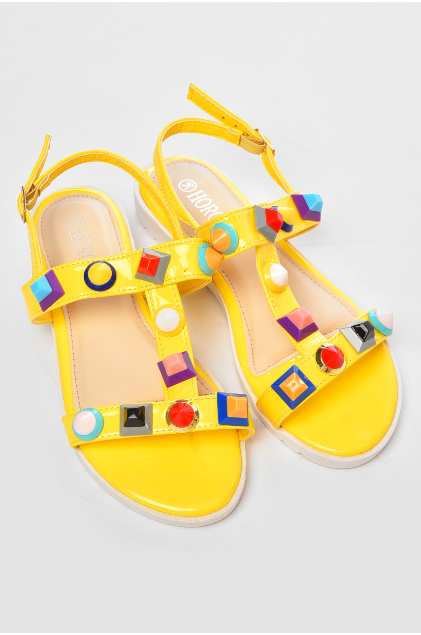 Босоніжки жіночі жовтого кольору 1852171 192889