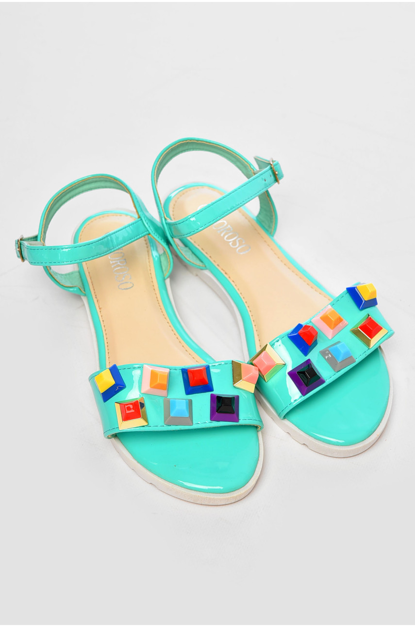 Босоніжки жіночі бірюзового кольору 1852161 192890