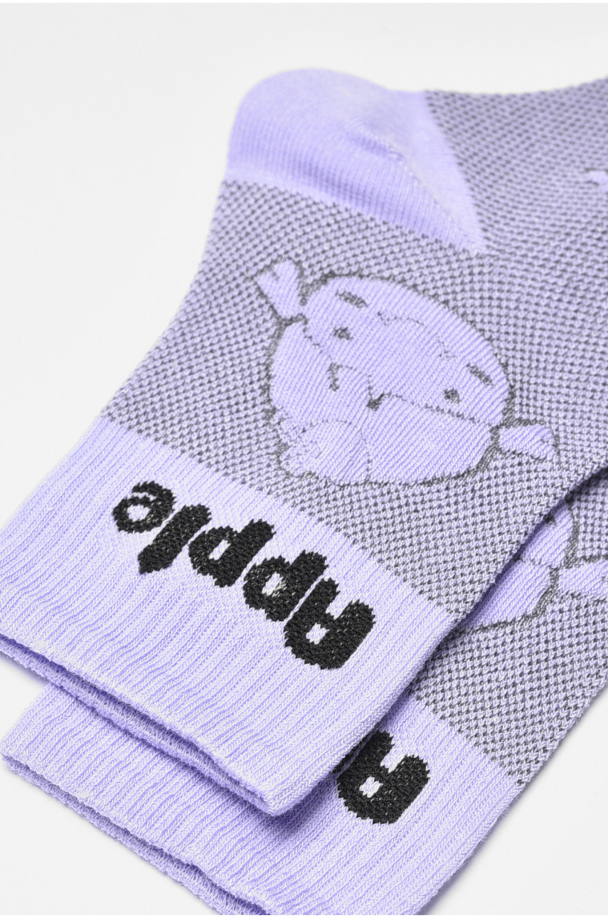 Носки детские демисезонные фиолетового цвета с рисунком 078 192896