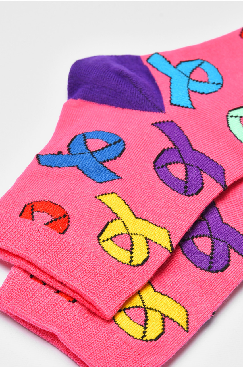 Носки детские демисезонные розового цвета с рисунком 079 192902