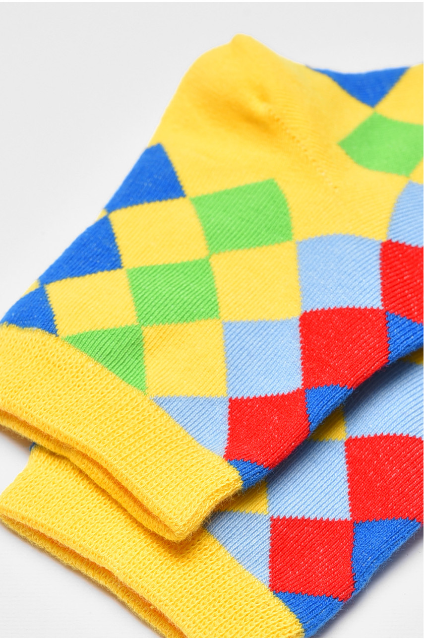 Носки детские демисезонные желтого цвета с рисунком 079 192903