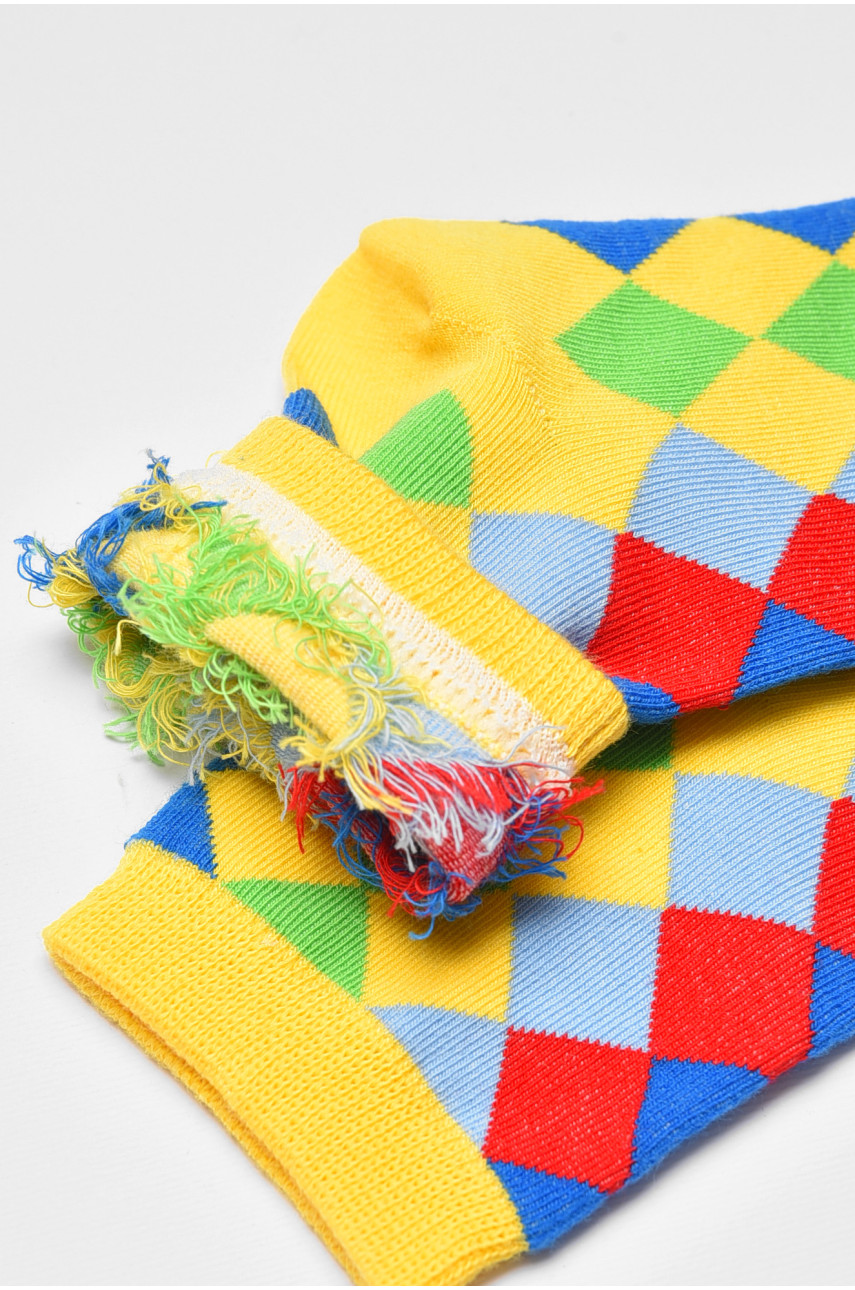 Носки детские демисезонные желтого цвета с рисунком 079 192903