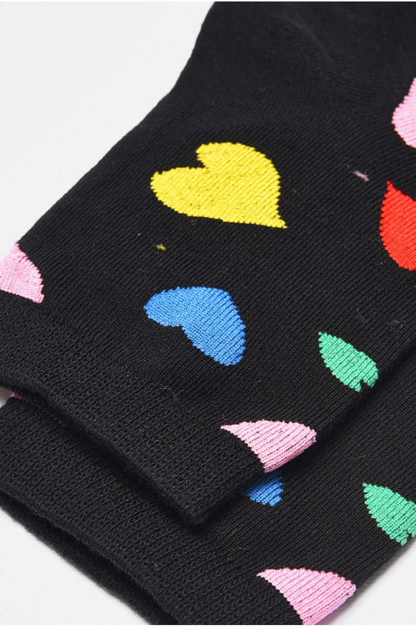 Носки детские демисезонные черного цвета с рисунком. 079 192904