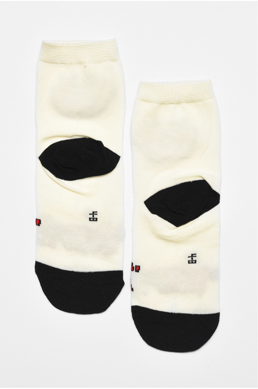 Носки детские демисезонные белого цвета с рисунком. М101 192909