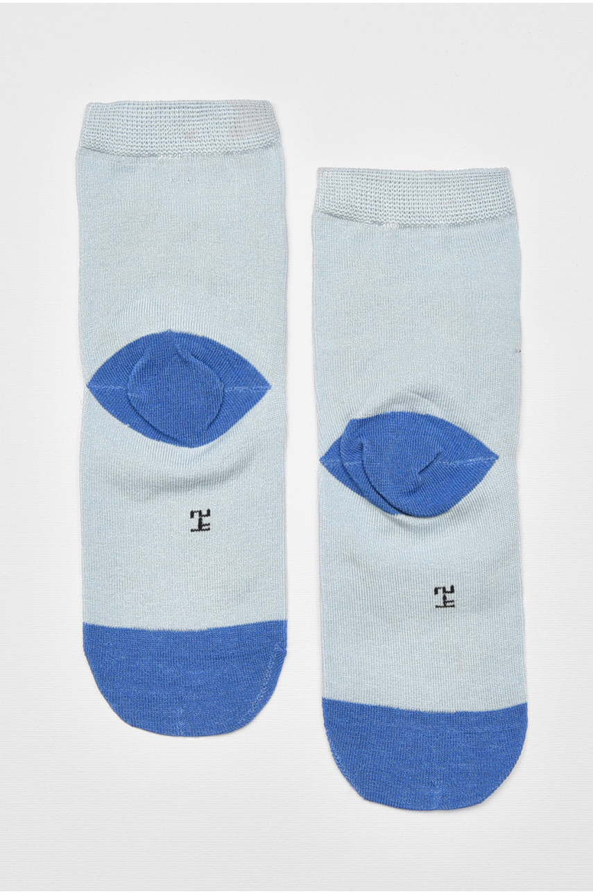 Носки детские демисезонные голубого цвета с рисунком. М101 192911