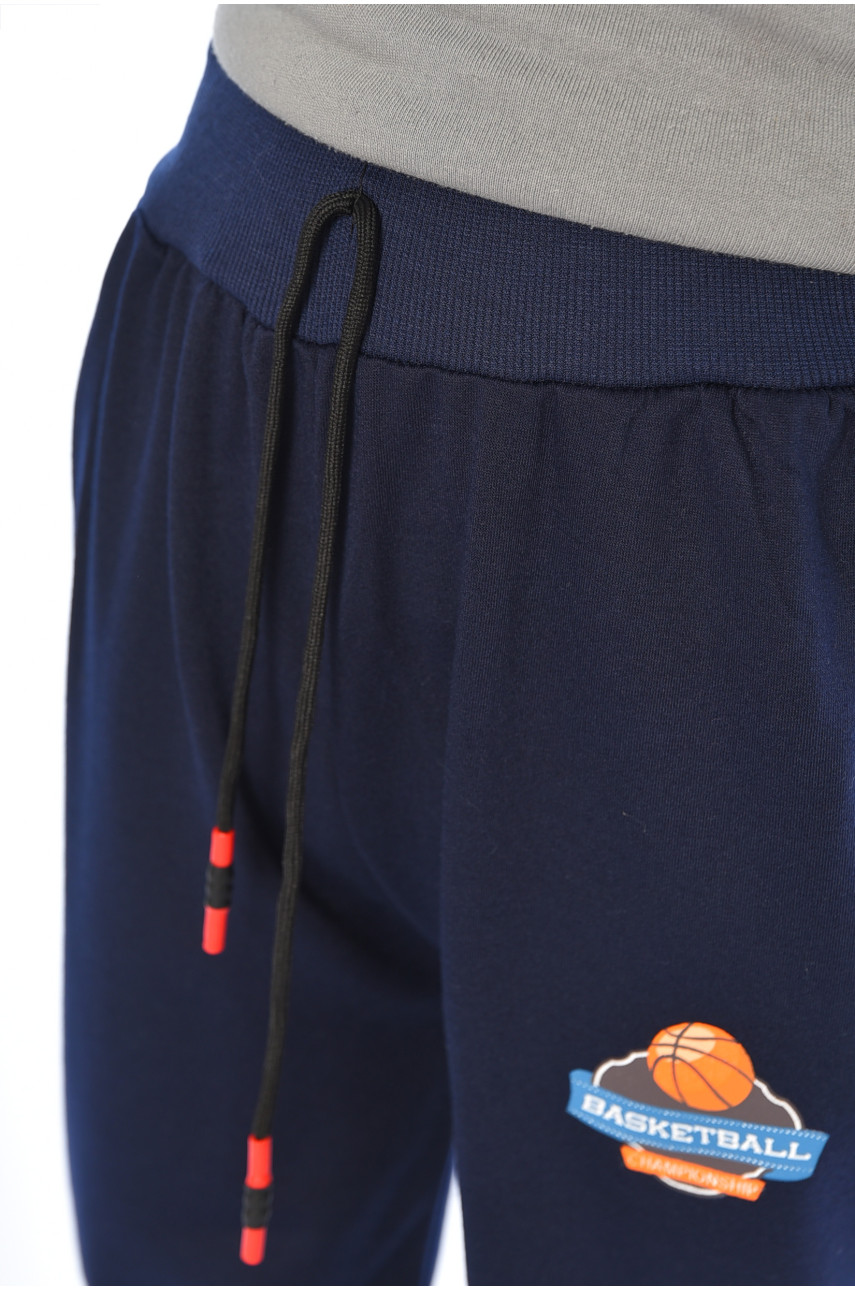 Спортивні штани дитячі для хлопчика темно-синього кольору А451-3 192925 Спортивні штани дитячі для хлопчика темно-синього кольору А451-3 192925