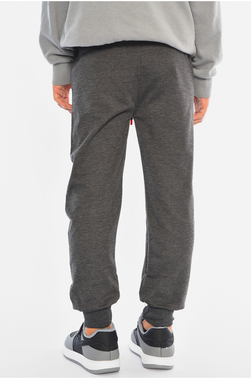 Спортивні штани дитячі для хлопчика темно-сірого кольору А451-3 192928
