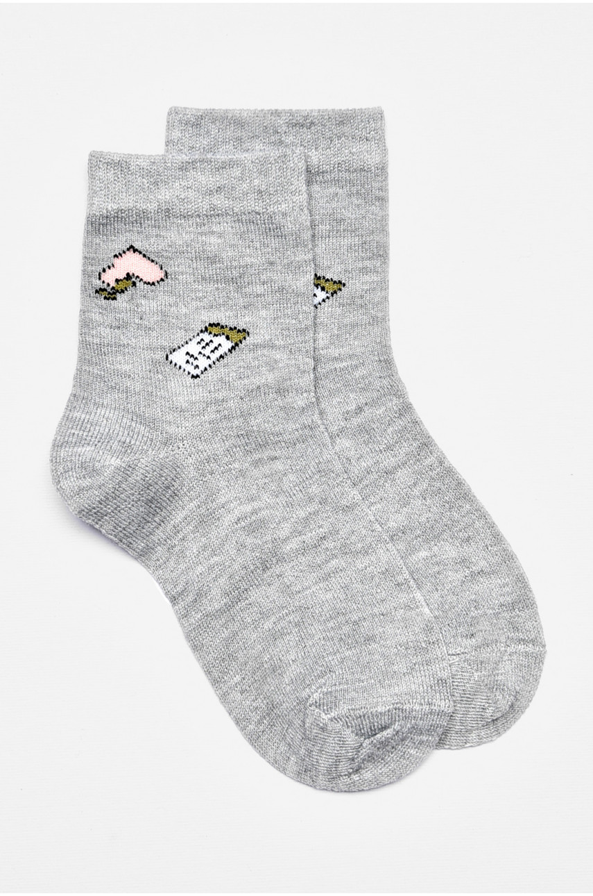 Носки детские демисезонные серого цвета 3722 192931