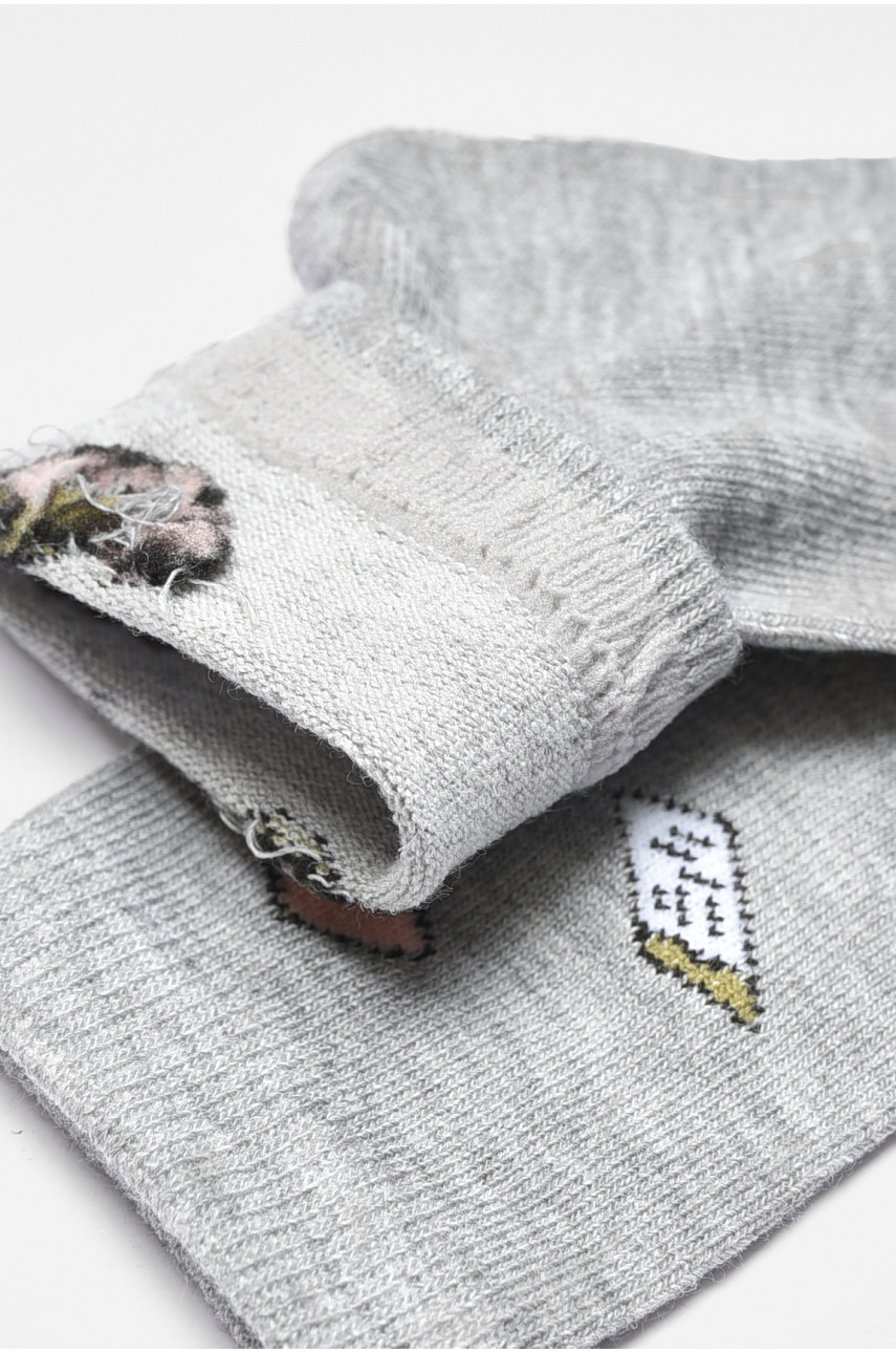 Носки детские демисезонные серого цвета 3722 192931