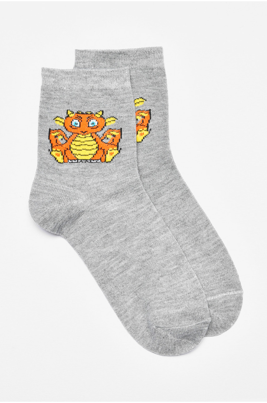 Носки детские демисезонные серого цвета 3367 192934