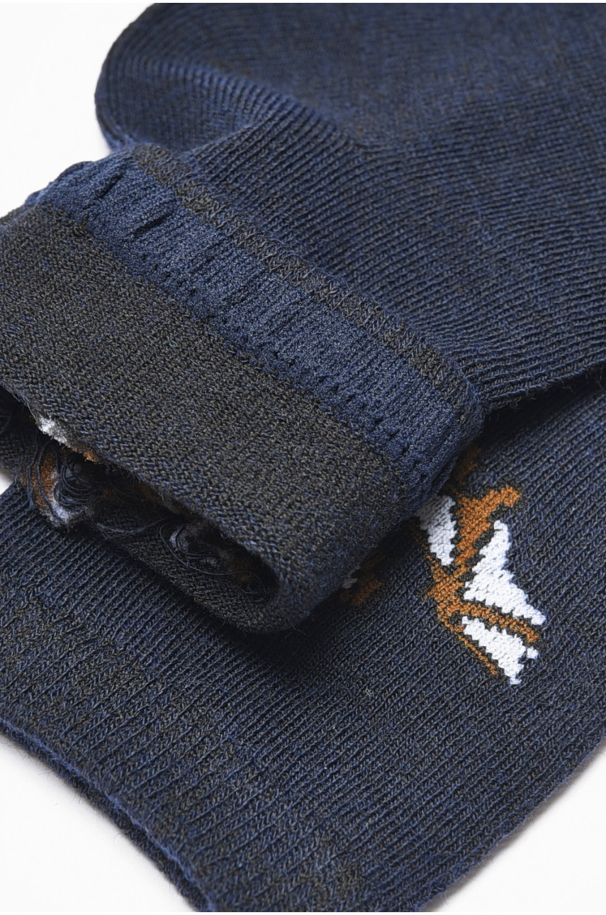 Шкарпетки дитячі демісезонні темно-синього кольору 3367 192936 Шкарпетки дитячі демісезонні темно-синього кольору 3367 192936