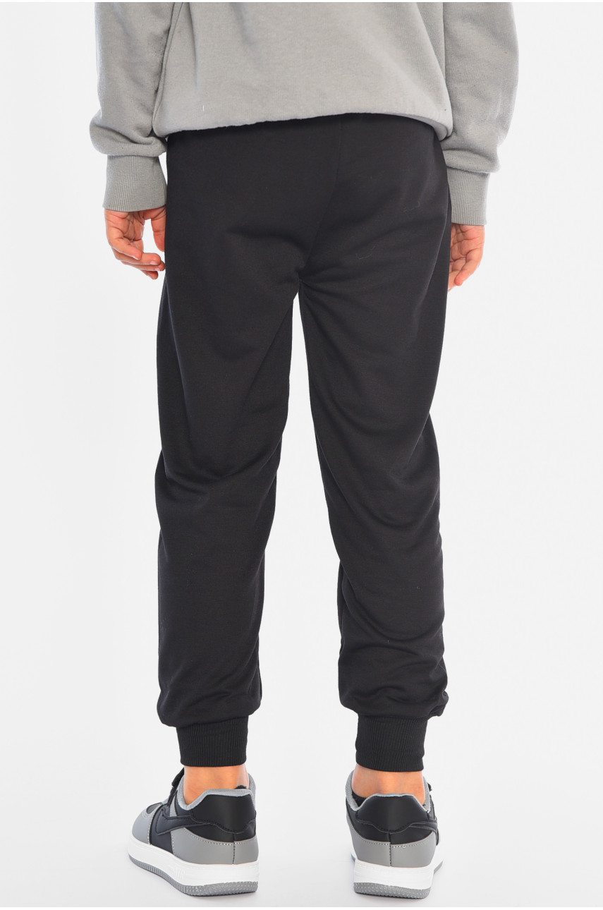 Спортивные штаны детские для мальчика черного цвета А451-2 192952