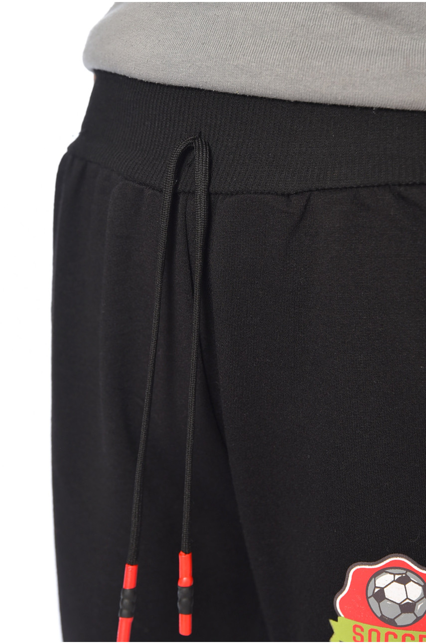 Спортивные штаны детские для мальчика черного цвета А451-2 192952