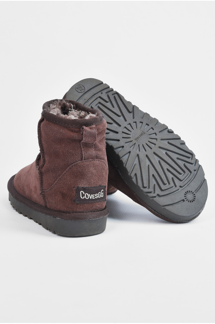 Угги детские искуственная замша коричневого цвета 192962