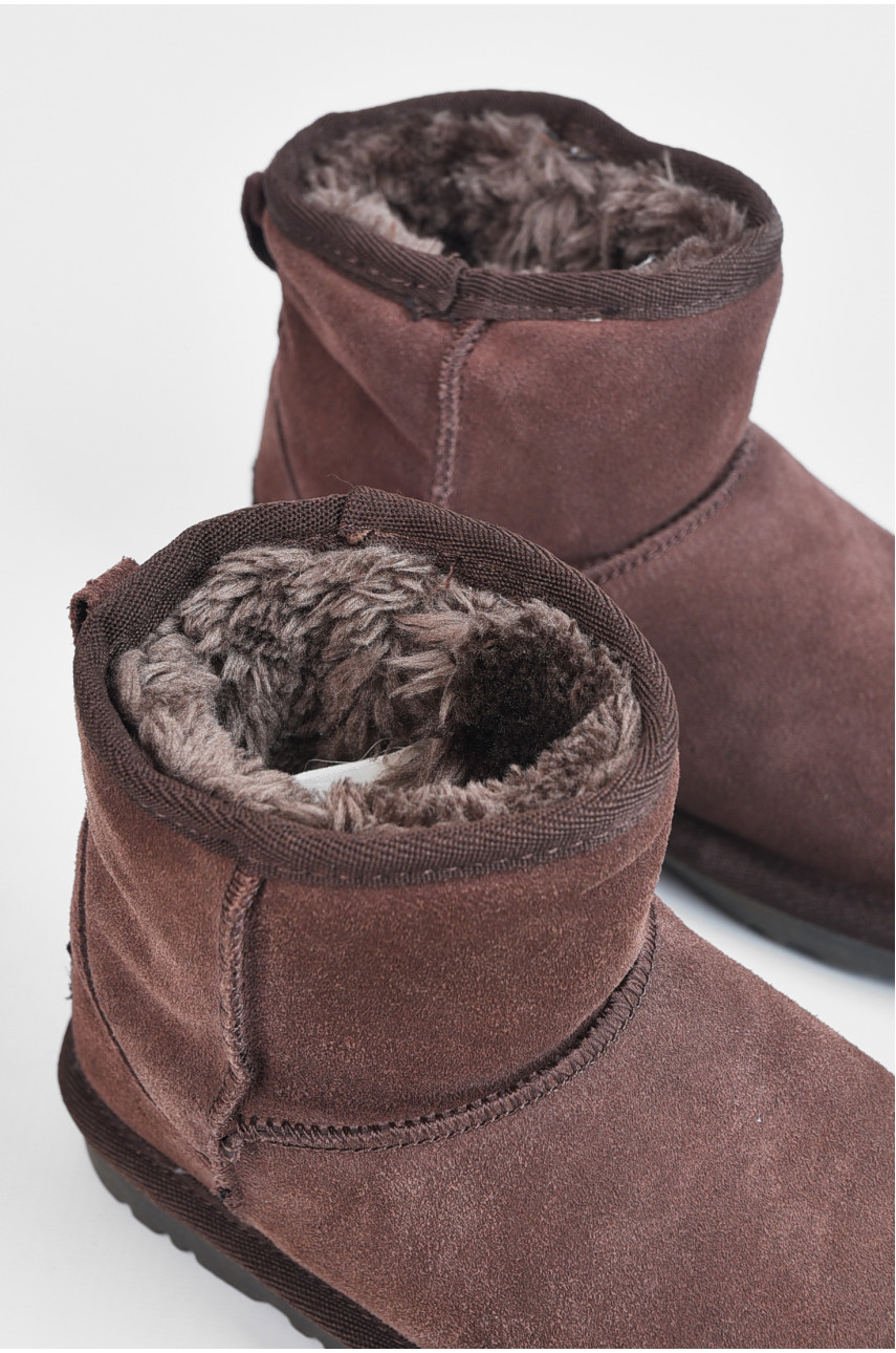Угги детские искуственная замша коричневого цвета 192962