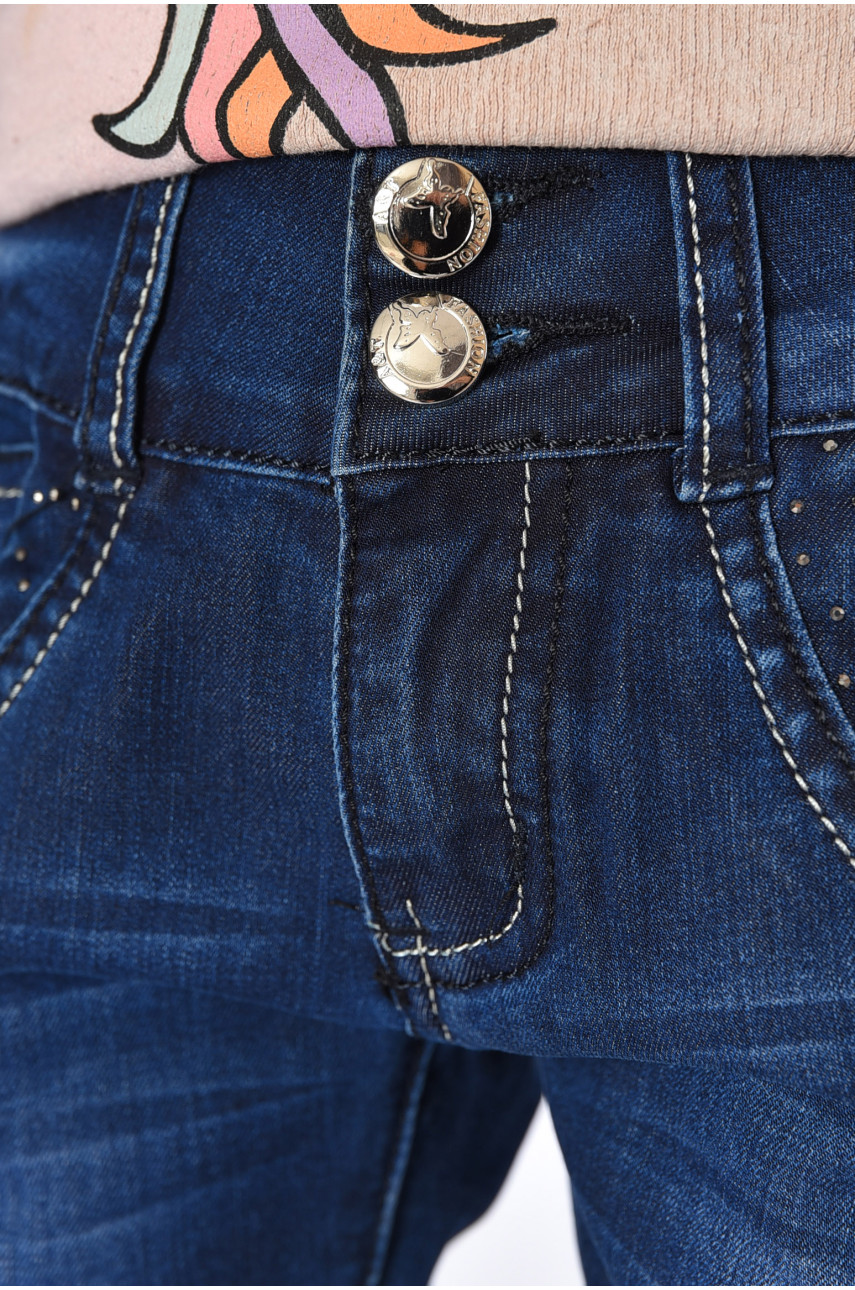 Джинси дитячі для дівчинки темно-синього кольору 829 192996 Джинси дитячі для дівчинки темно-синього кольору 829 192996