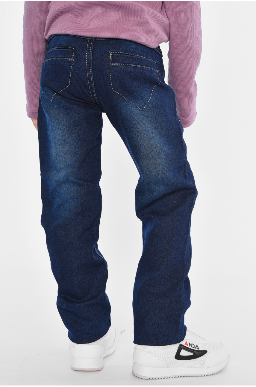 Джинсы детские для девочки синего цвета 002 193031