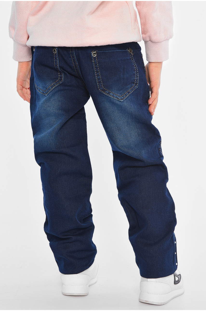 Джинсы детские для девочки синего цвета 1605 193044