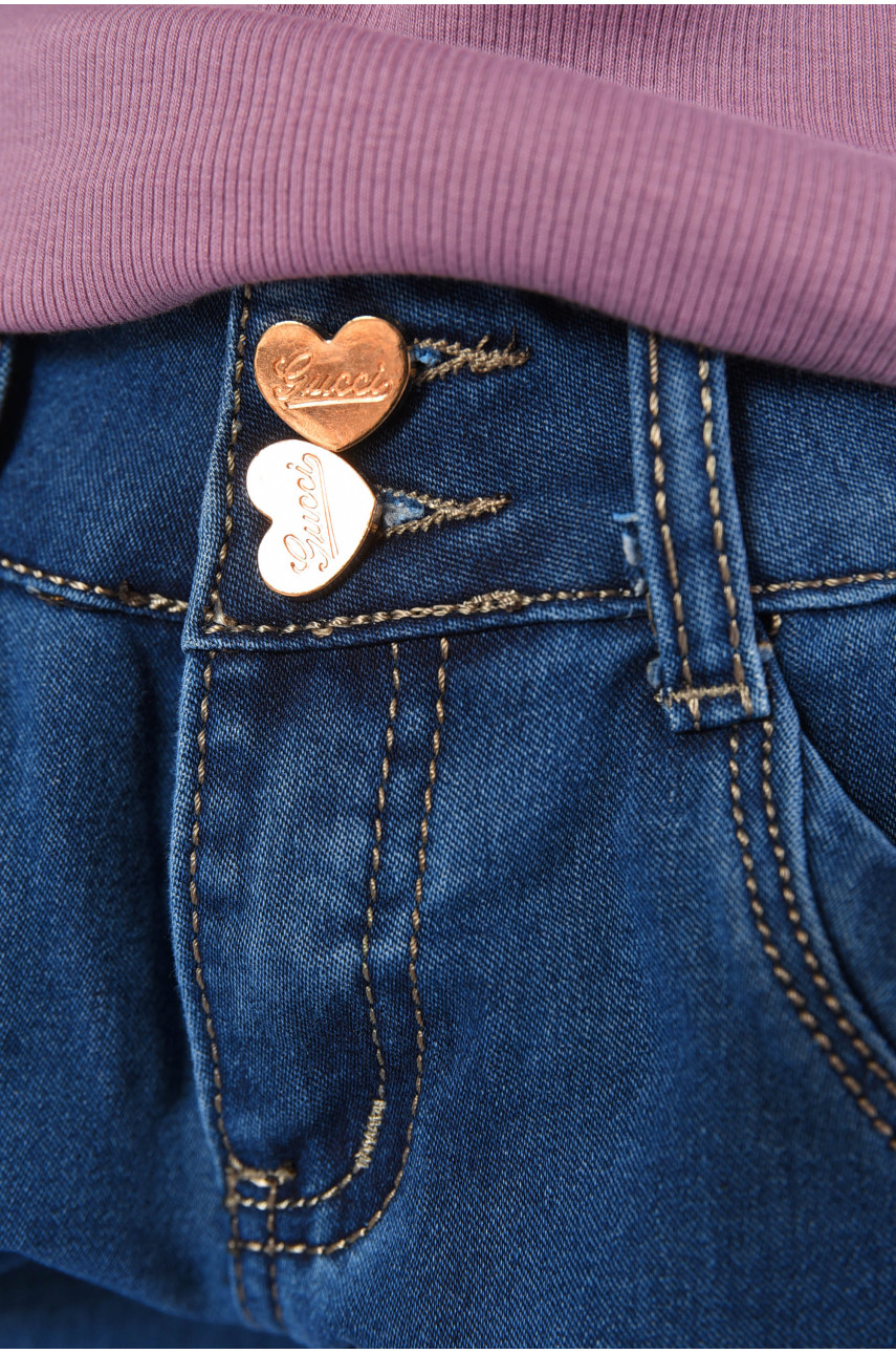 Джинсы детские для девочки синего цвета 1905 193052