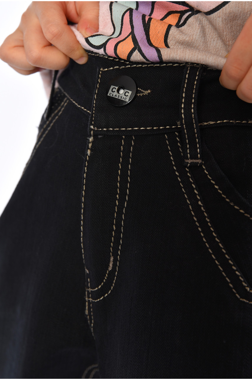 Джинсы детские для девочки черного цвета 806 193062