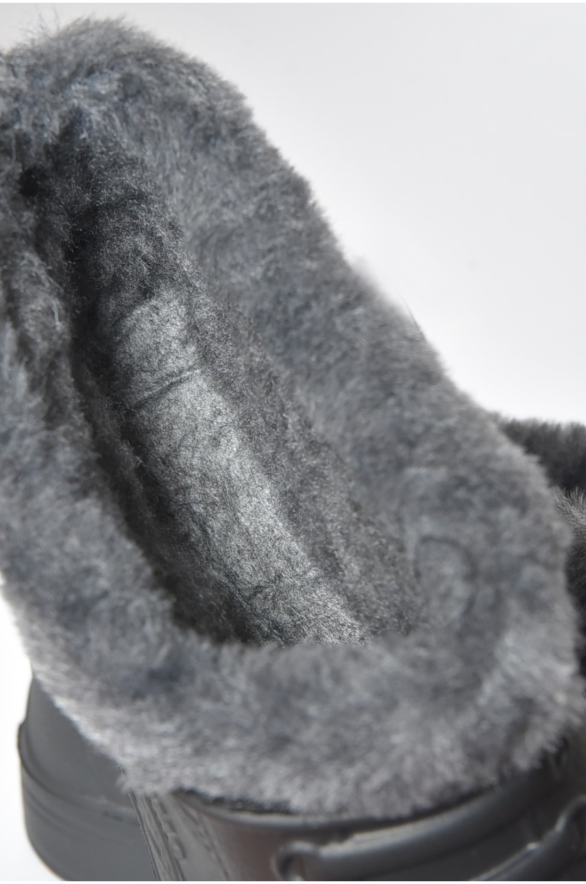 Калоші чоловічі на хутрі чорного кольору В-113А 193090