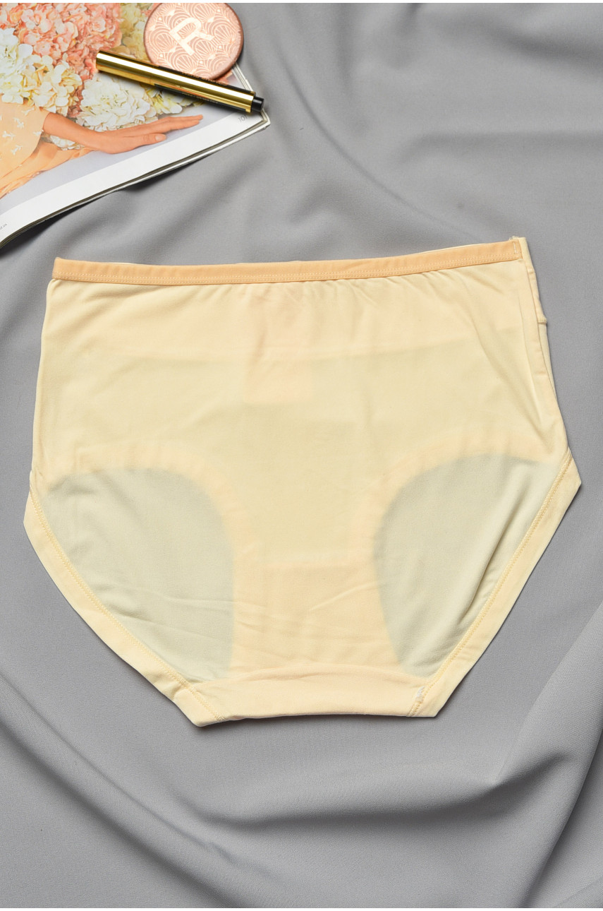 Трусы женские полубатальные бежевого цвета 9008 193093