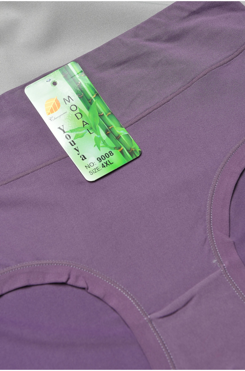 Трусы женские полубатальные сиреневого цвета 9008 193099