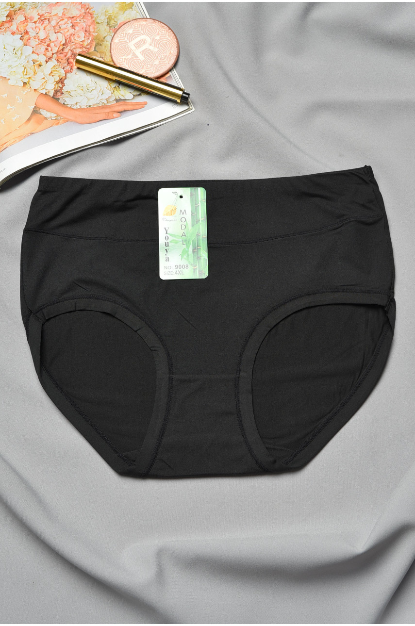 Трусы женские полубатальные черного цвета 9008 193101